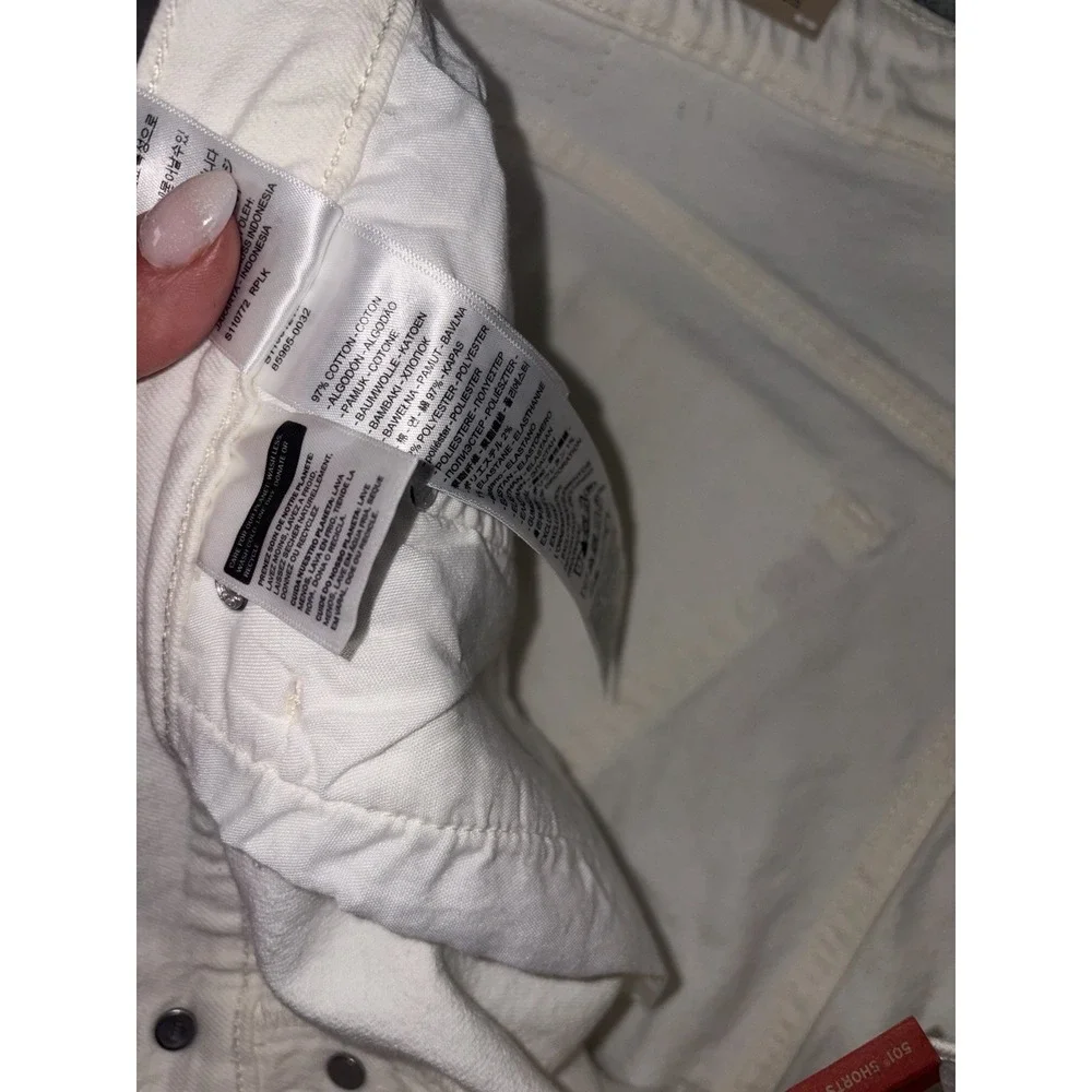 levis 501 shorts white‎ button fly nwt 18w